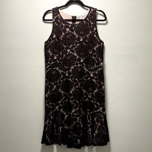 LIBIAN- Black Floral Lace Dress- Size X-Large